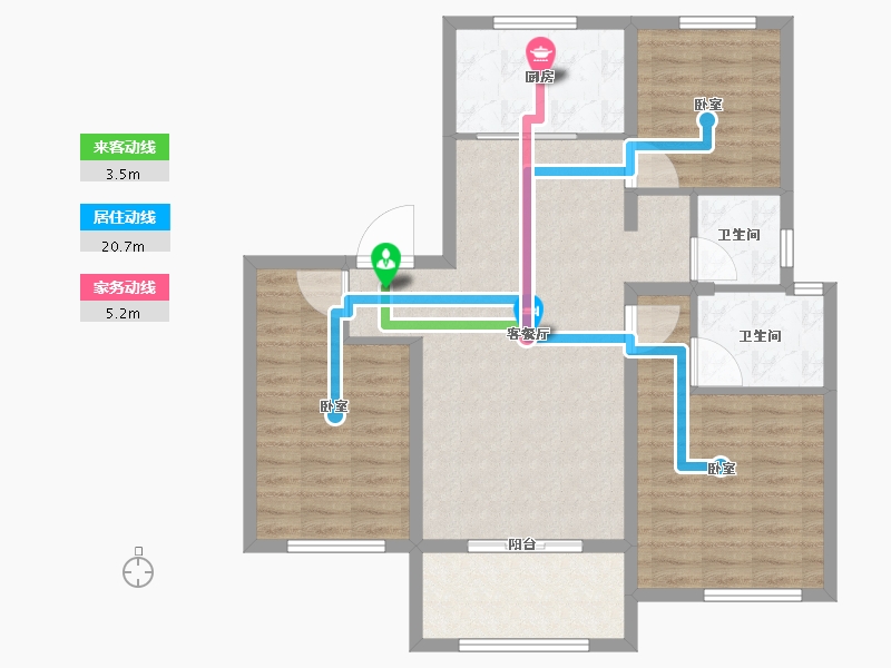 山东省-德州市-玲珑·君悦欧典-94.00-户型库-动静线