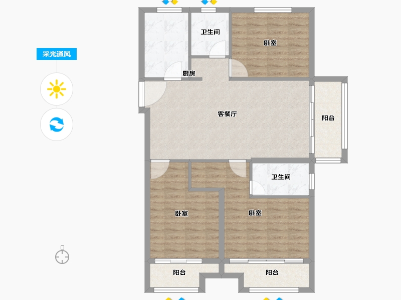 山东省-德州市-中骏雍景湾-99.00-户型库-采光通风