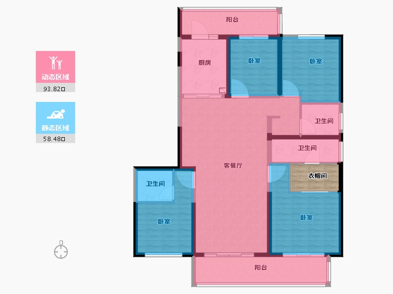 河南省-郑州市-名门翠园-141.40-户型库-动静分区