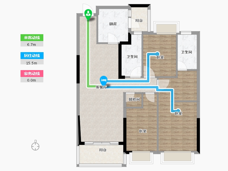 河南省-安阳市-林州恒大悦府-105.08-户型库-动静线