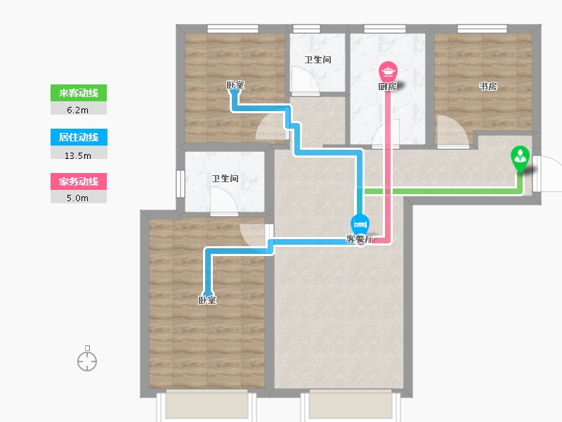 新疆维吾尔自治区-乌鲁木齐市-旭辉燕来府-78.55-户型库-动静线