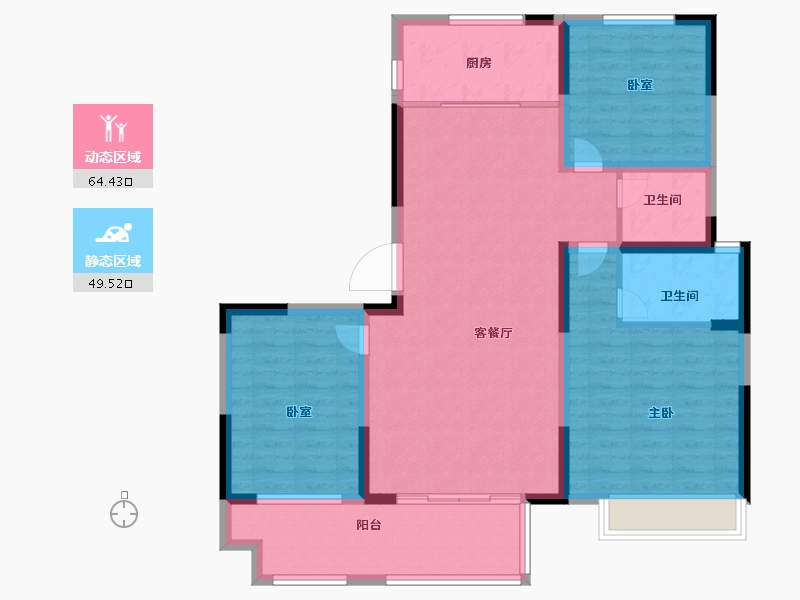 河南省-洛阳市-文乐山水上境-102.54-户型库-动静分区