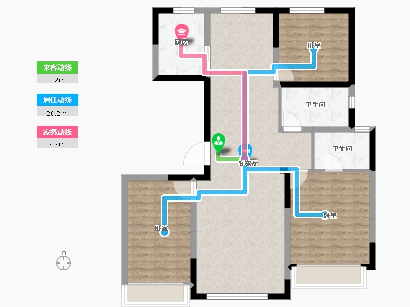 宁夏回族自治区-银川市-世茂悦玺-93.81-户型库-动静线