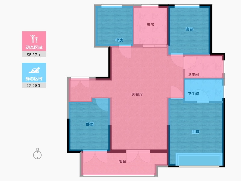 山东省-聊城市-民生金科·集美壹品-114.01-户型库-动静分区