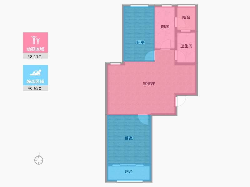 山东省-烟台市-海上明珠-90.00-户型库-动静分区