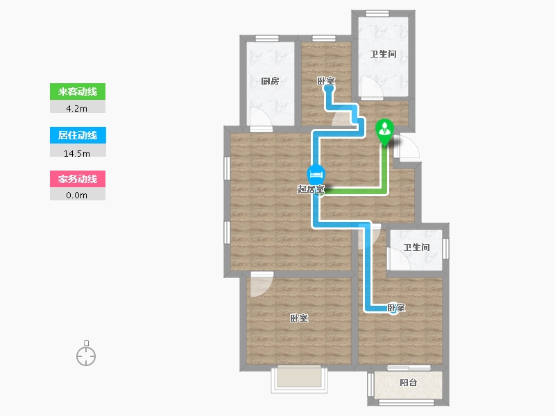 山东省-烟台市-宝桥福鑫花园-88.01-户型库-动静线