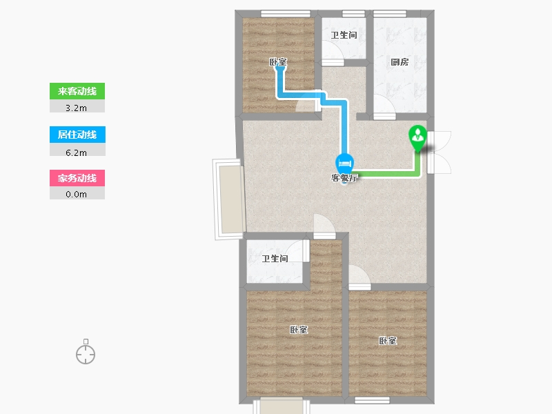 山东省-聊城市-民生凤凰城壹号院-80.05-户型库-动静线