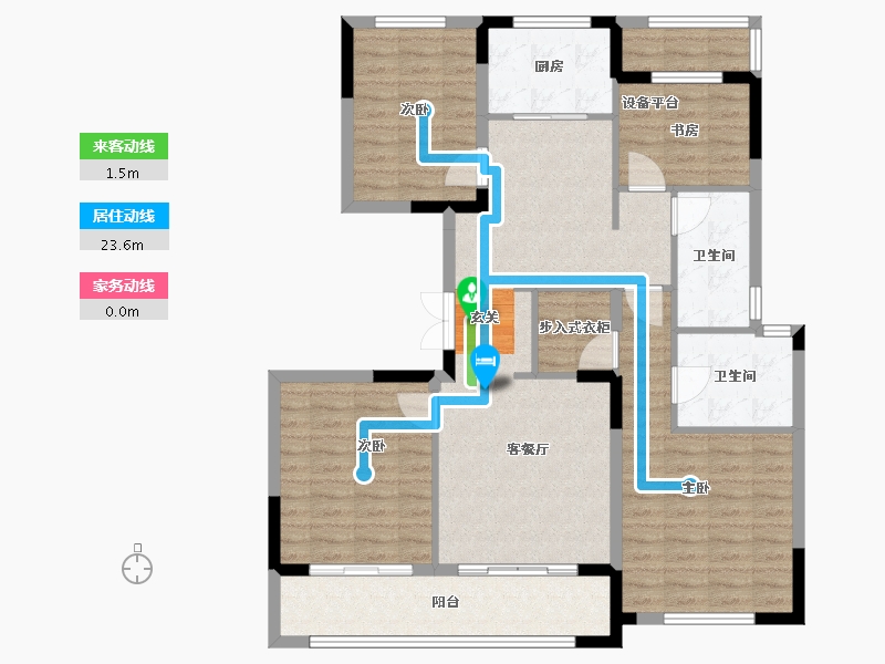 江苏省-常州市-弘阳燕澜风华住宅-112.00-户型库-动静线