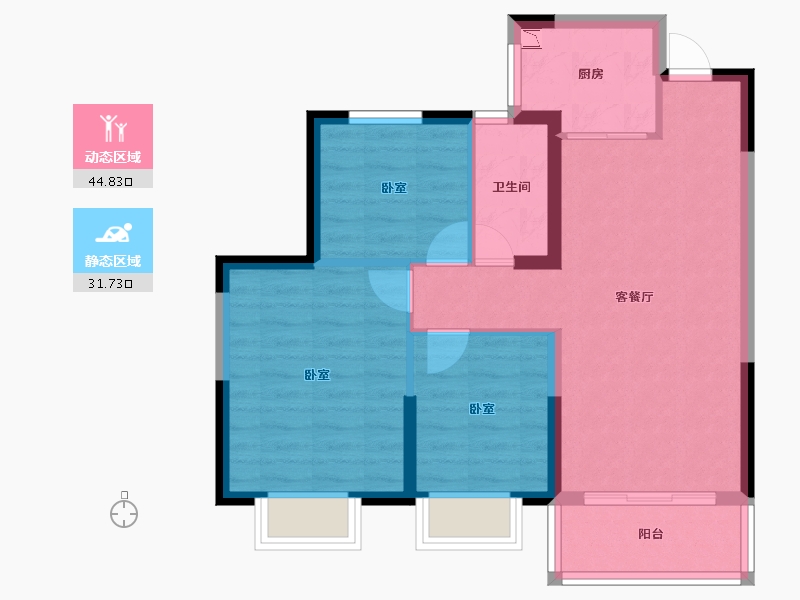 山东省-烟台市-永达福源里-68.37-户型库-动静分区