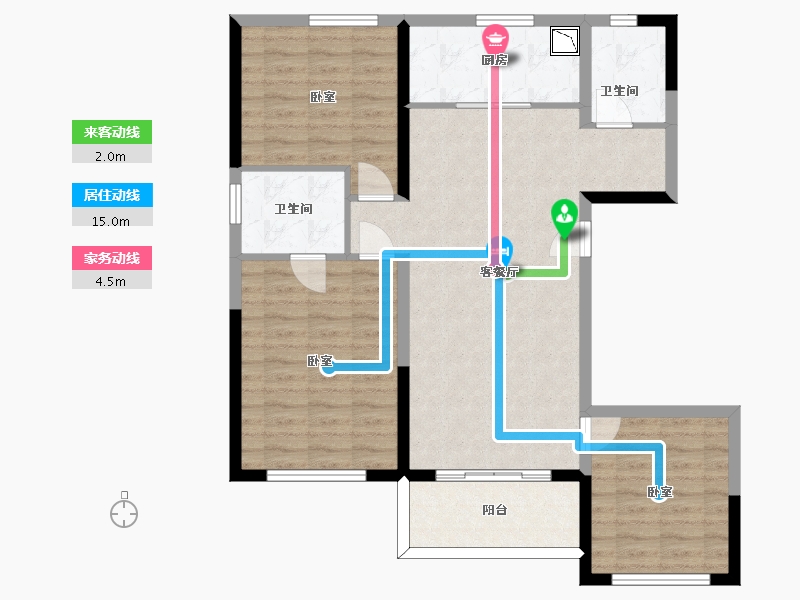 山东省-济南市-天鸿公园大道-92.35-户型库-动静线