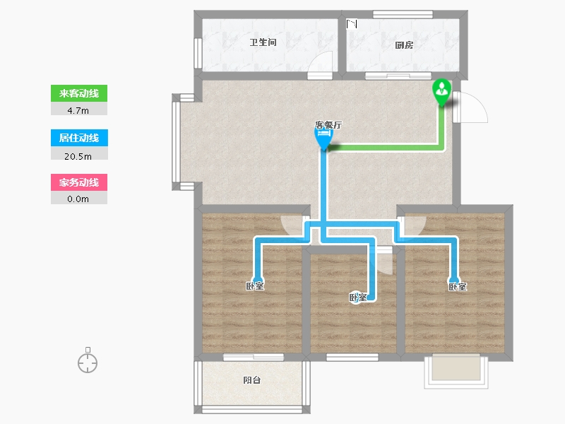 河南省-洛阳市-锦达瑞丰园-87.33-户型库-动静线