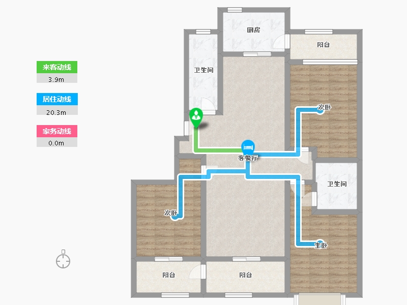 山东省-潍坊市-滨海福地世家-118.40-户型库-动静线