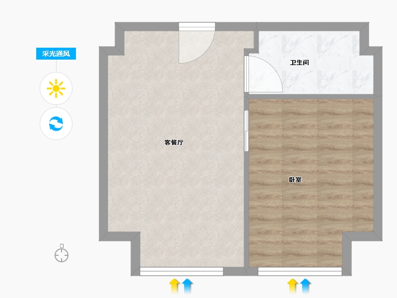 河南省-洛阳市-洛阳建业鸾州府-45.00-户型库-采光通风