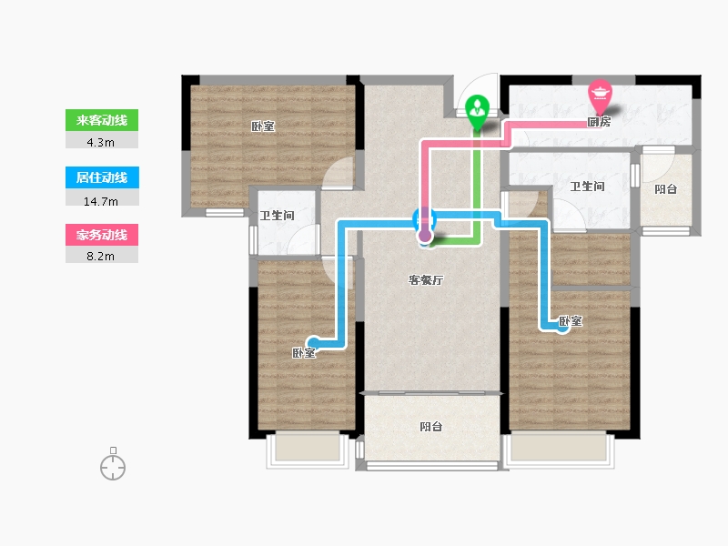 河南省-安阳市-林州恒大悦府-110.54-户型库-动静线