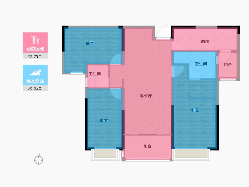 河南省-安阳市-林州恒大悦府-110.54-户型库-动静分区