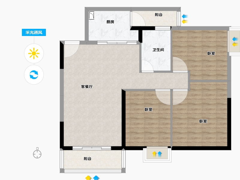 河南省-洛阳市-美景嘉园-94.01-户型库-采光通风