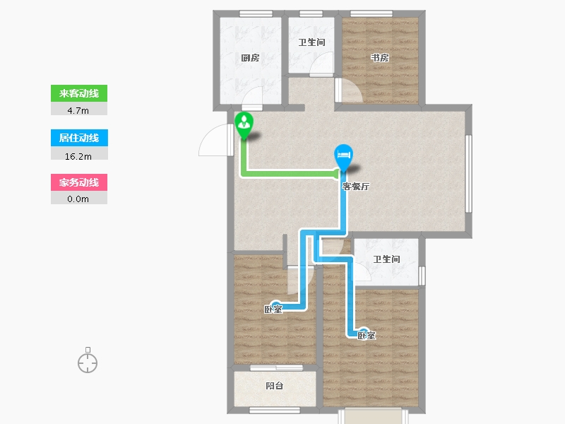 山东省-德州市-振华·领秀城-104.00-户型库-动静线