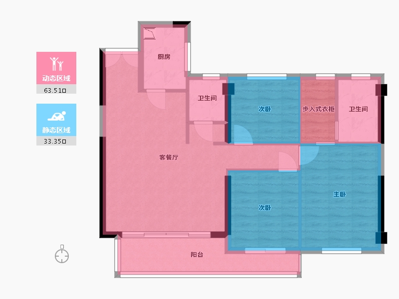 福建省-福州市-汉昇观澜-87.00-户型库-动静分区