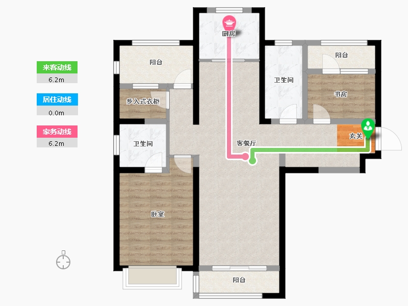 山东省-青岛市-世茂诺沙湾5期-98.40-户型库-动静线