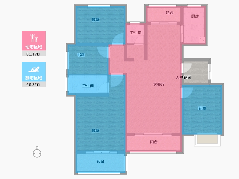 河南省-焦作市-沁阳一号公馆-117.81-户型库-动静分区