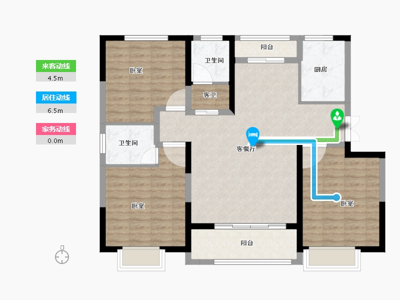 河南省-新乡市-和海和悦府-100.03-户型库-动静线