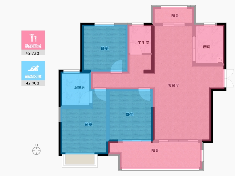 河南省-洛阳市-建业熙和府-100.00-户型库-动静分区