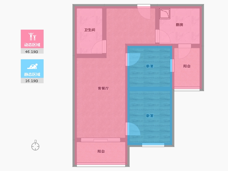 山东省-烟台市-海上明珠-53.67-户型库-动静分区