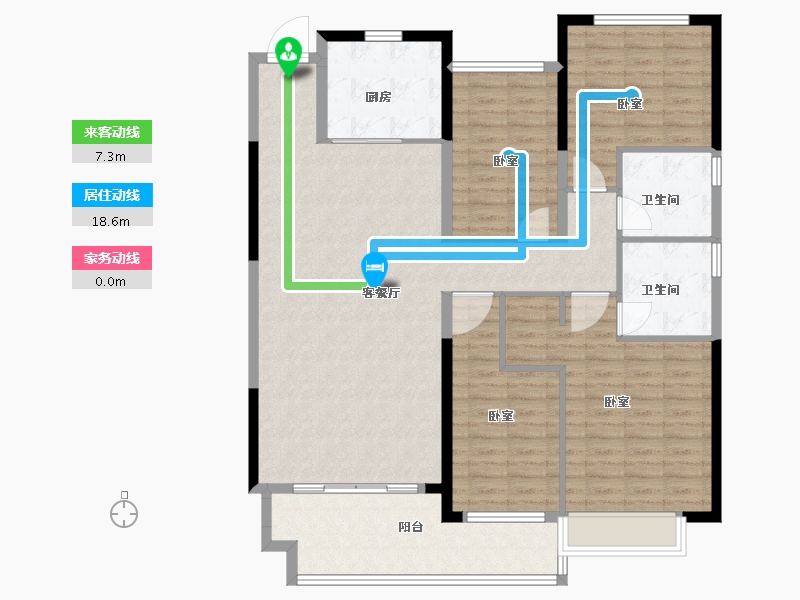 河南省-安阳市-林州恒大悦府-132.75-户型库-动静线