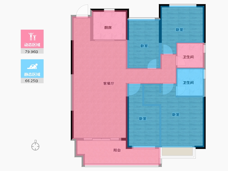 河南省-安阳市-林州恒大悦府-132.75-户型库-动静分区