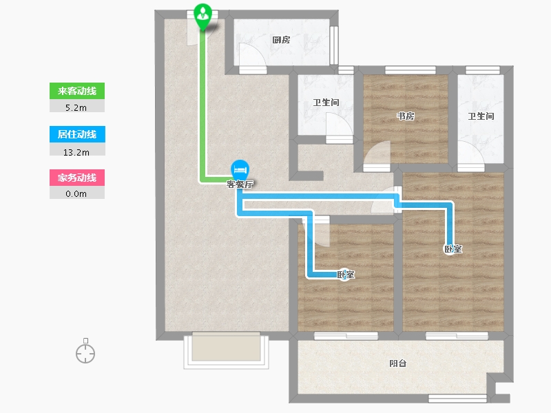 山东省-菏泽市-颐江南-83.31-户型库-动静线