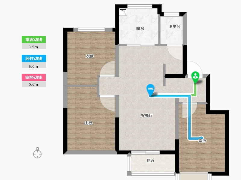 山东省-济南市-万科龙湖城市之光云玺-76.01-户型库-动静线