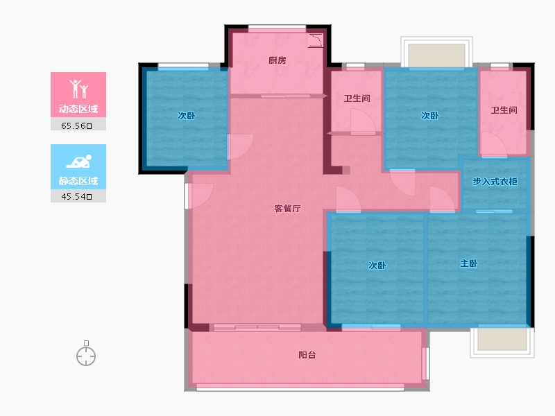 福建省-福州市-中发·海悦天澜-100.22-户型库-动静分区