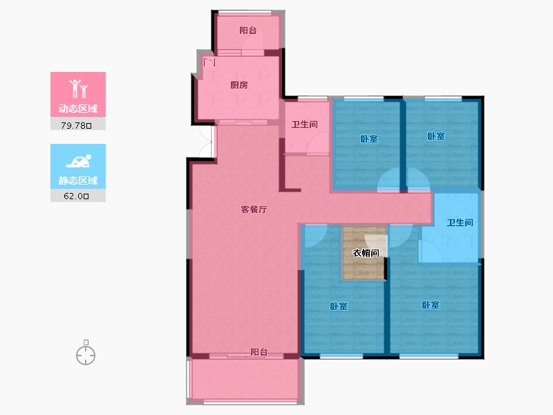 河南省-郑州市-名门翠园-130.91-户型库-动静分区