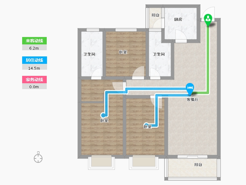 河南省-安阳市-林州鼎胜银河湾-101.00-户型库-动静线