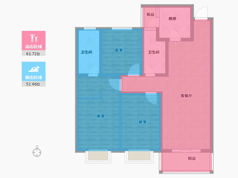 河南省-安阳市-林州鼎胜银河湾-101.00-户型库-动静分区