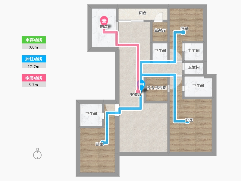 河南省-郑州市-名门樾府-53.31-户型库-动静线