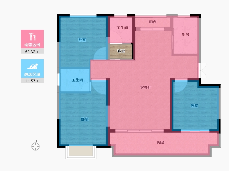 河南省-新乡市-和海和悦府-97.94-户型库-动静分区