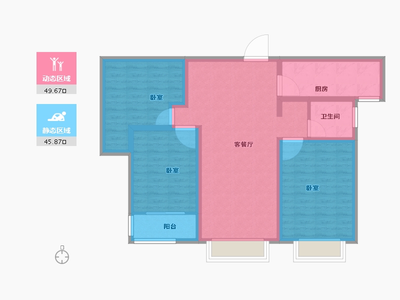 河南省-郑州市-物华臻悦-85.01-户型库-动静分区