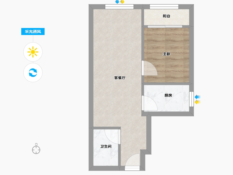 山东省-济南市-帝华广场-34.32-户型库-采光通风