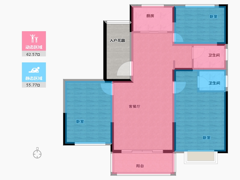 河南省-焦作市-安泰理想城-114.93-户型库-动静分区