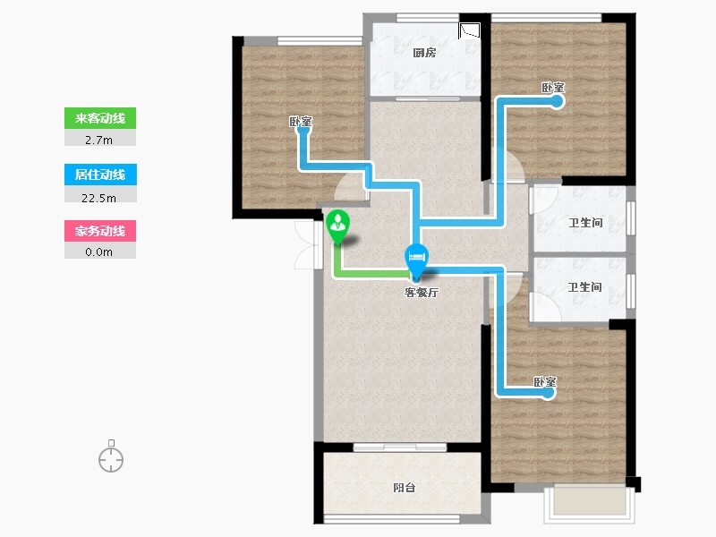 山东省-菏泽市-龙翔中央檀府-106.00-户型库-动静线