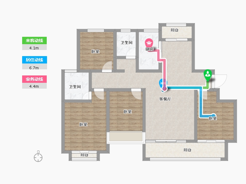 河南省-安阳市-正大世外桃源-109.00-户型库-动静线