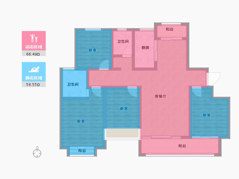 河南省-安阳市-正大世外桃源-109.00-户型库-动静分区