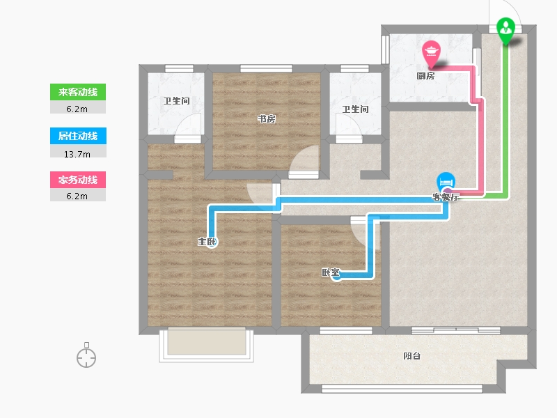 山东省-枣庄市-汇众·天樾府-95.04-户型库-动静线