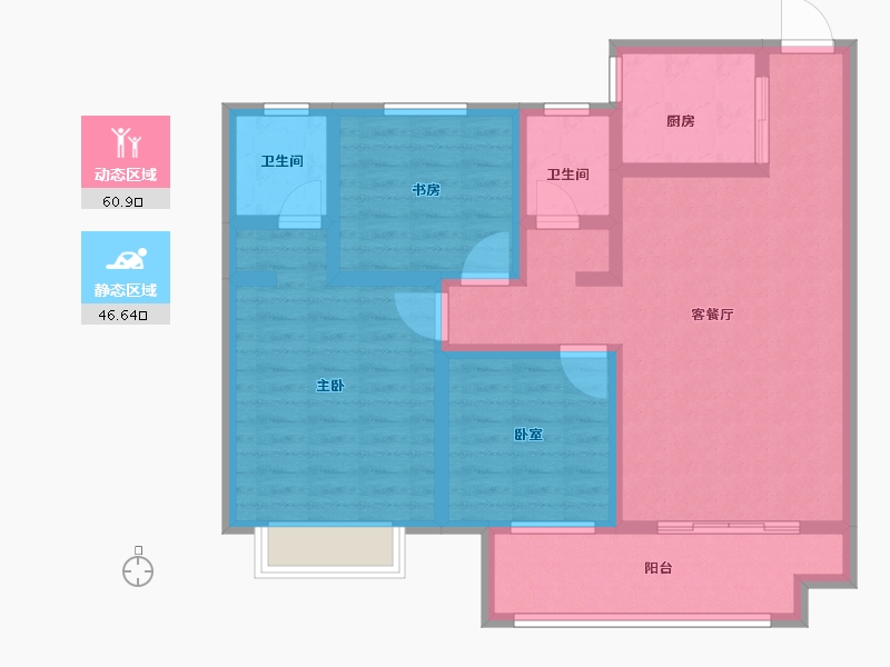 山东省-枣庄市-汇众·天樾府-95.04-户型库-动静分区