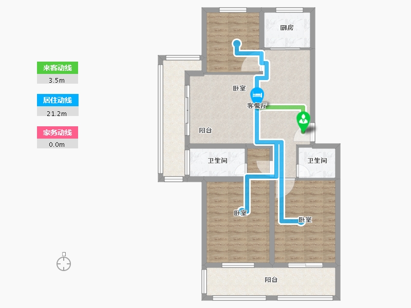 浙江省-绍兴市-剡溪壹品-92.00-户型库-动静线