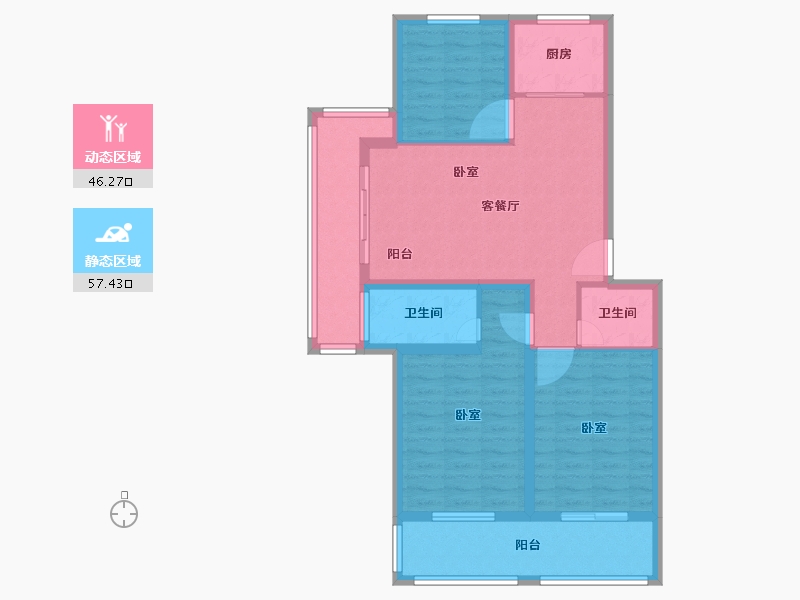 浙江省-绍兴市-剡溪壹品-92.00-户型库-动静分区