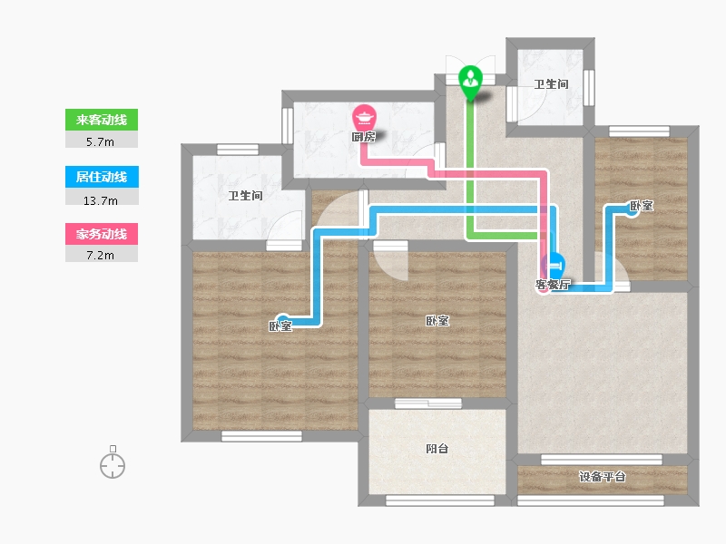 浙江省-绍兴市-枫城名苑-81.50-户型库-动静线