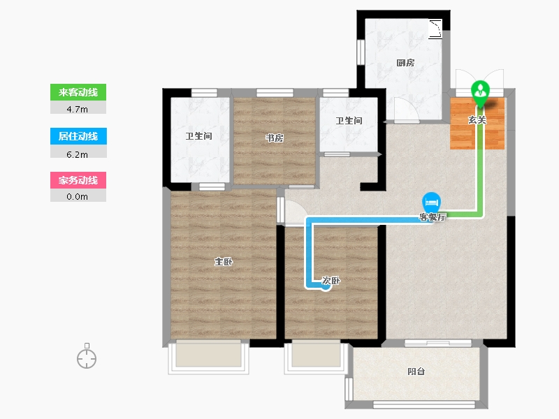 江西省-宜春市-金投正荣府-85.61-户型库-动静线