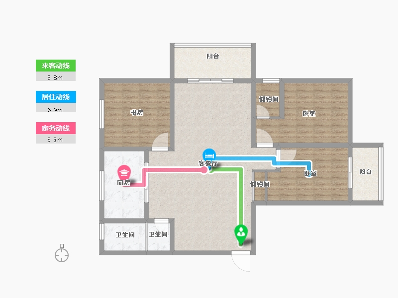 河南省-安阳市-宜居畅苑-120.22-户型库-动静线